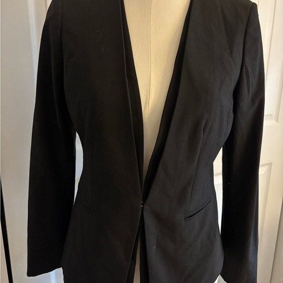 Ann Taylor tailored double lapel Black Jacket 4p NWOT - Picture 3 of 8